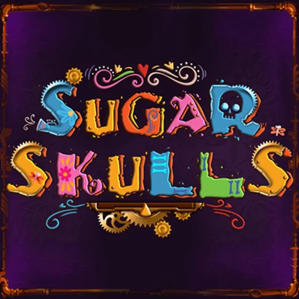 Sugar Skulls online game logo by Booming Games on slimkingcasino.eu